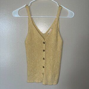 Yellow Sweater Tank Top